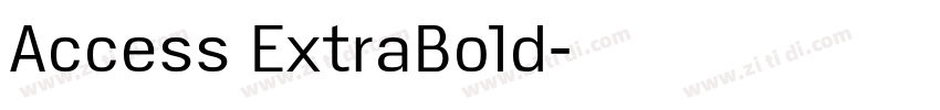 Access ExtraBold字体转换
